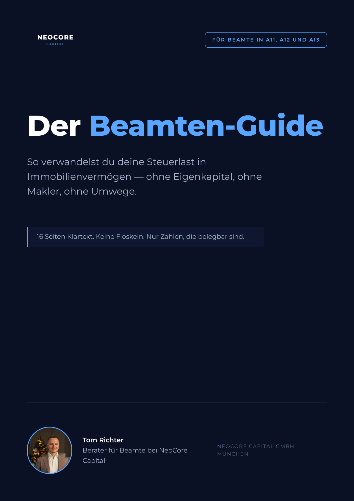 Cover des Beamten-Guides — Der Beamten-Guide, Steuerlast in Vermögen verwandeln